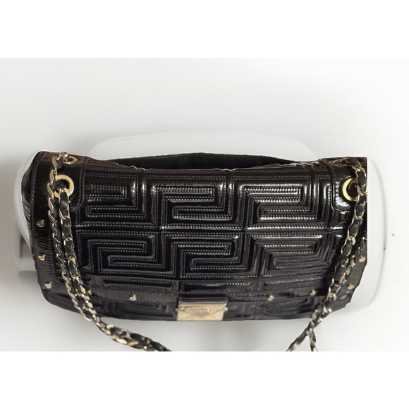 Gianni Versace Quilted Patent Leather Shoulder Bag - Picture 9 of 16